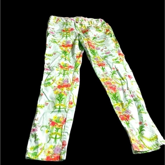 Baker by Ted Baker size 14 mint green with florals straight leg kids’ pa… - Picture 1 of 8